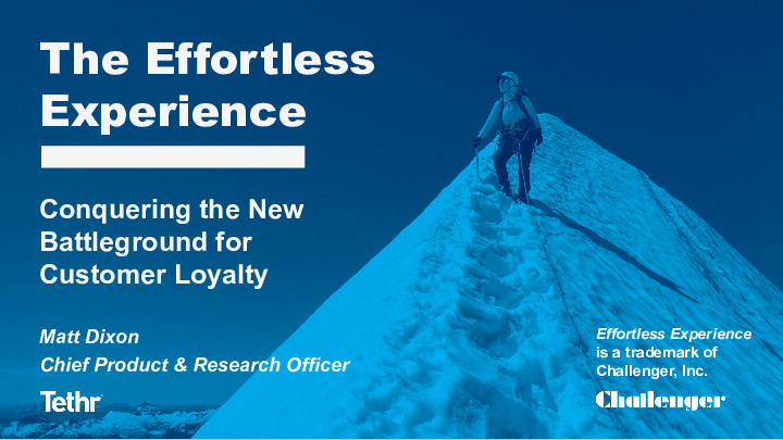 Matt Dixon Slides: Engineering the Customer Experience thumbnail